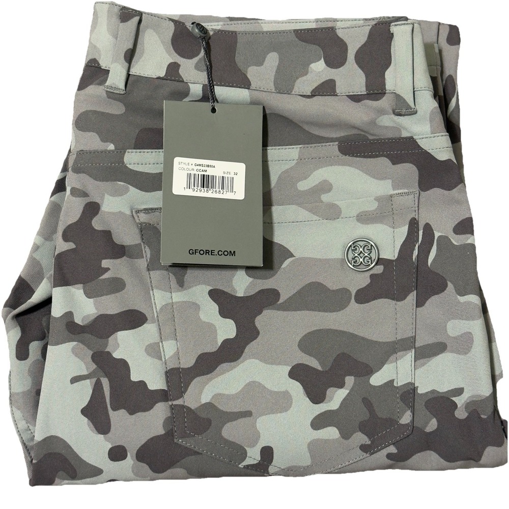 G/Fore Camo Golf Pants Men's Size 32/32 Green 5 Pocket Way Stretch